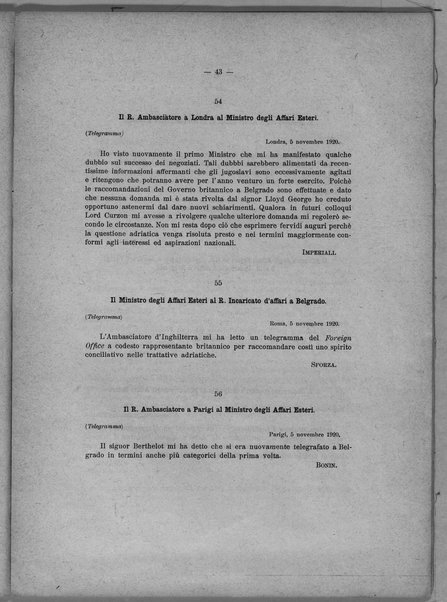 Libro verde sui negoziati diretti fra il Governo italiano e il Governo jugoslavo per la pace adriatica